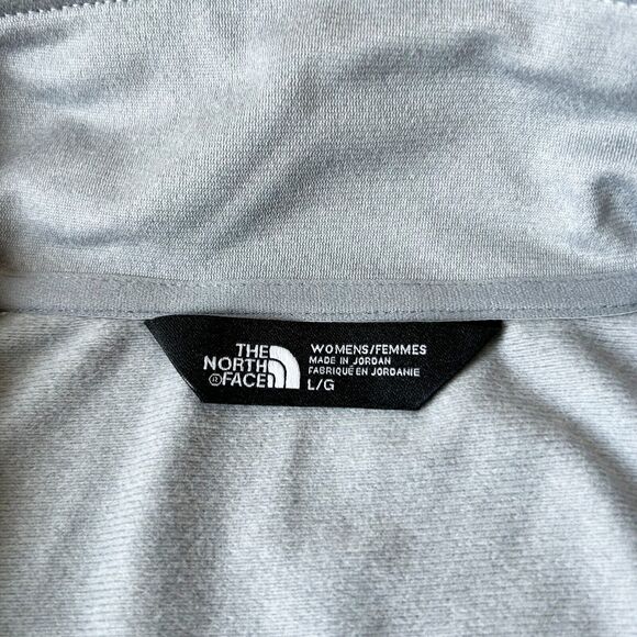 The North Face Women's Tech 1/4 Zip Lt Grey Fleece Top Large - Ducks Embroidery - Picture 7 of 9